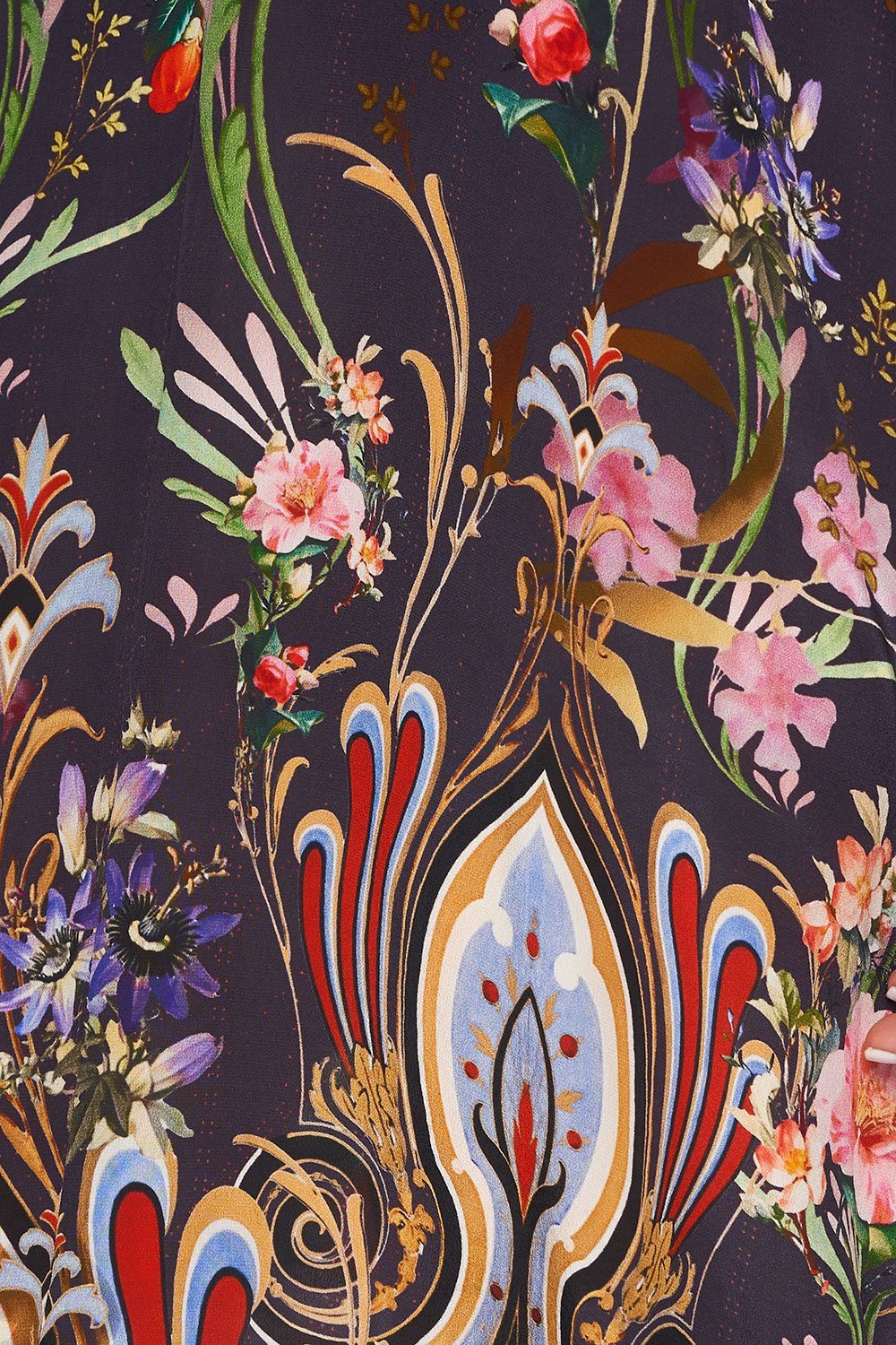 CAMILLA SHORT KAFTAN WITH RAGLAN SLEEVE WILD FLOWER