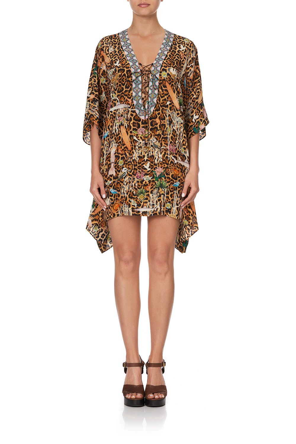 SHORT LACE UP KAFTAN FEUNA ELECTRO