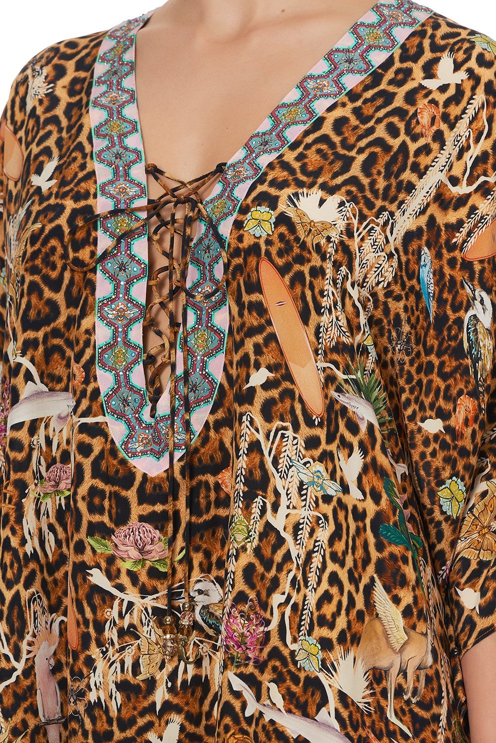 SHORT LACE UP KAFTAN FEUNA ELECTRO