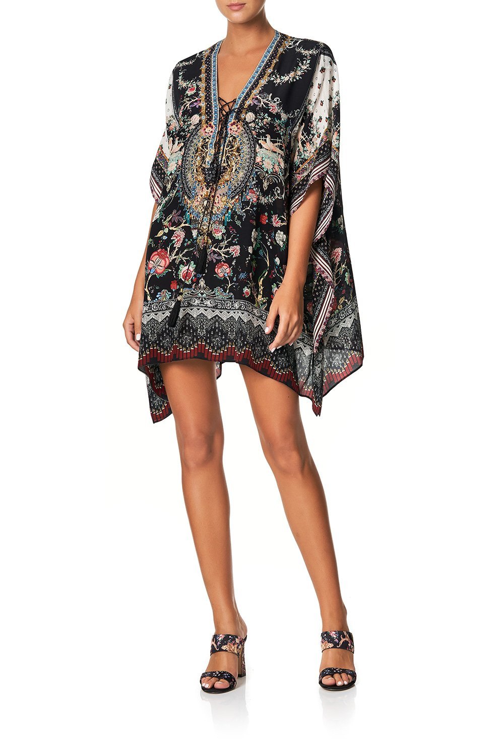 CAMILLA SHORT LACE UP KAFTAN HAUTE PROVINCIAL