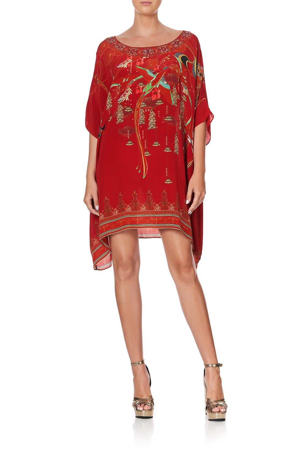 SHORT ROUND NECK KAFTAN FORBIDDEN FRUIT