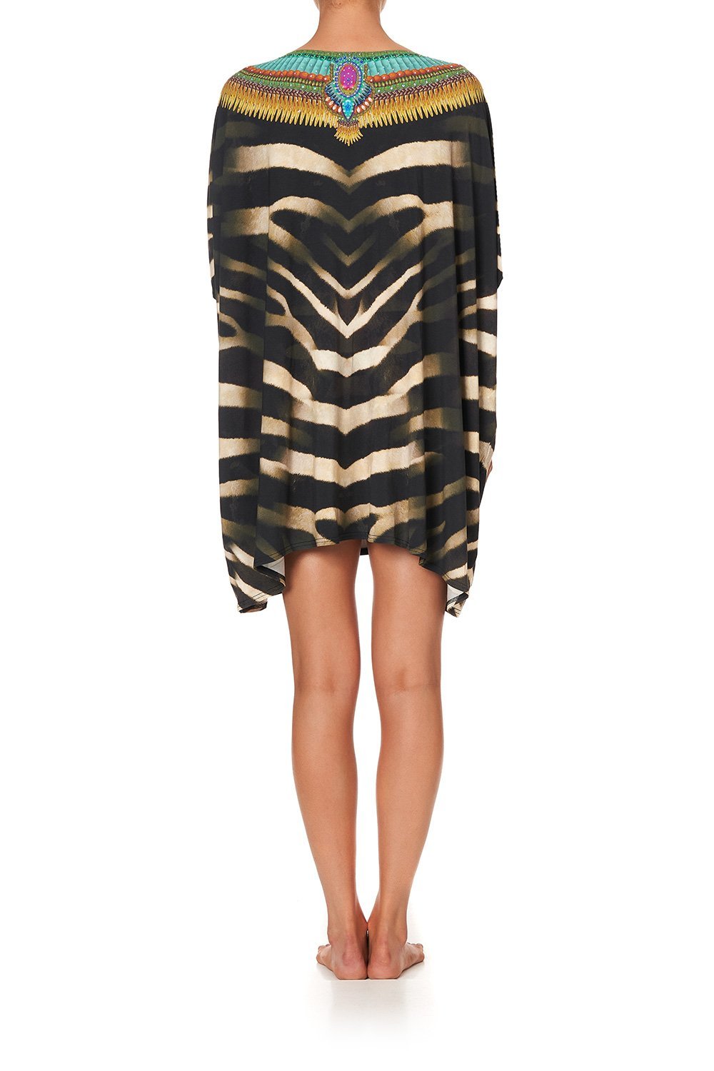 SHORT ROUND NECK LOUNGE KAFTAN BAKORA