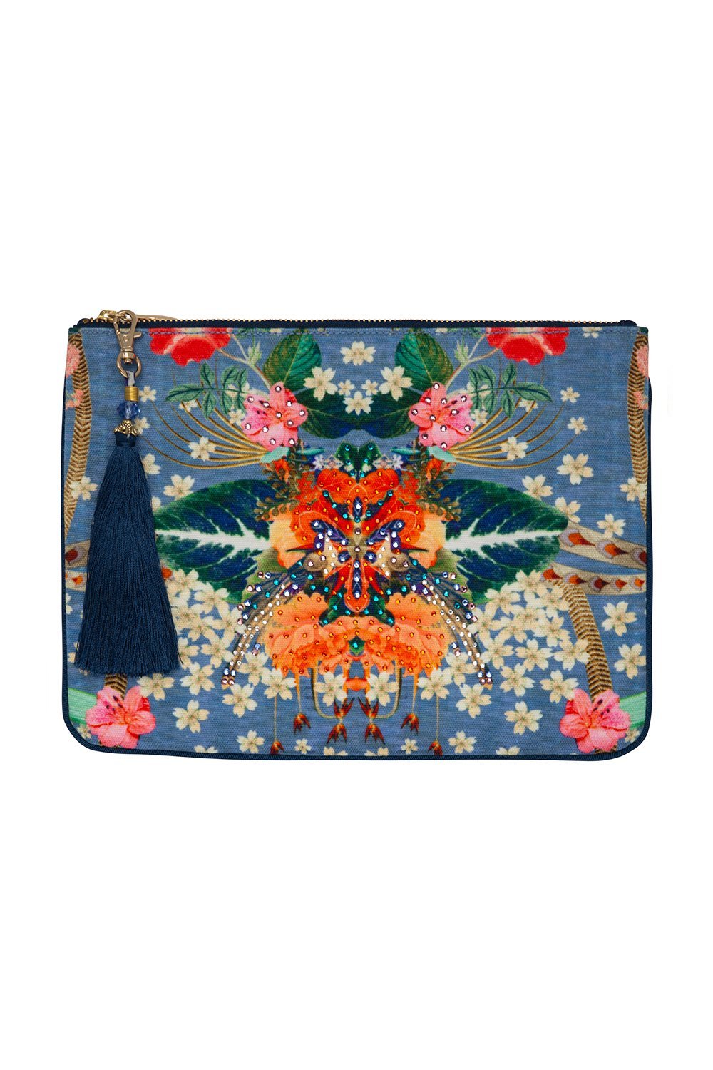 CAMILLA FARAWAY FLORALS SMALL CANVAS CLUTCH