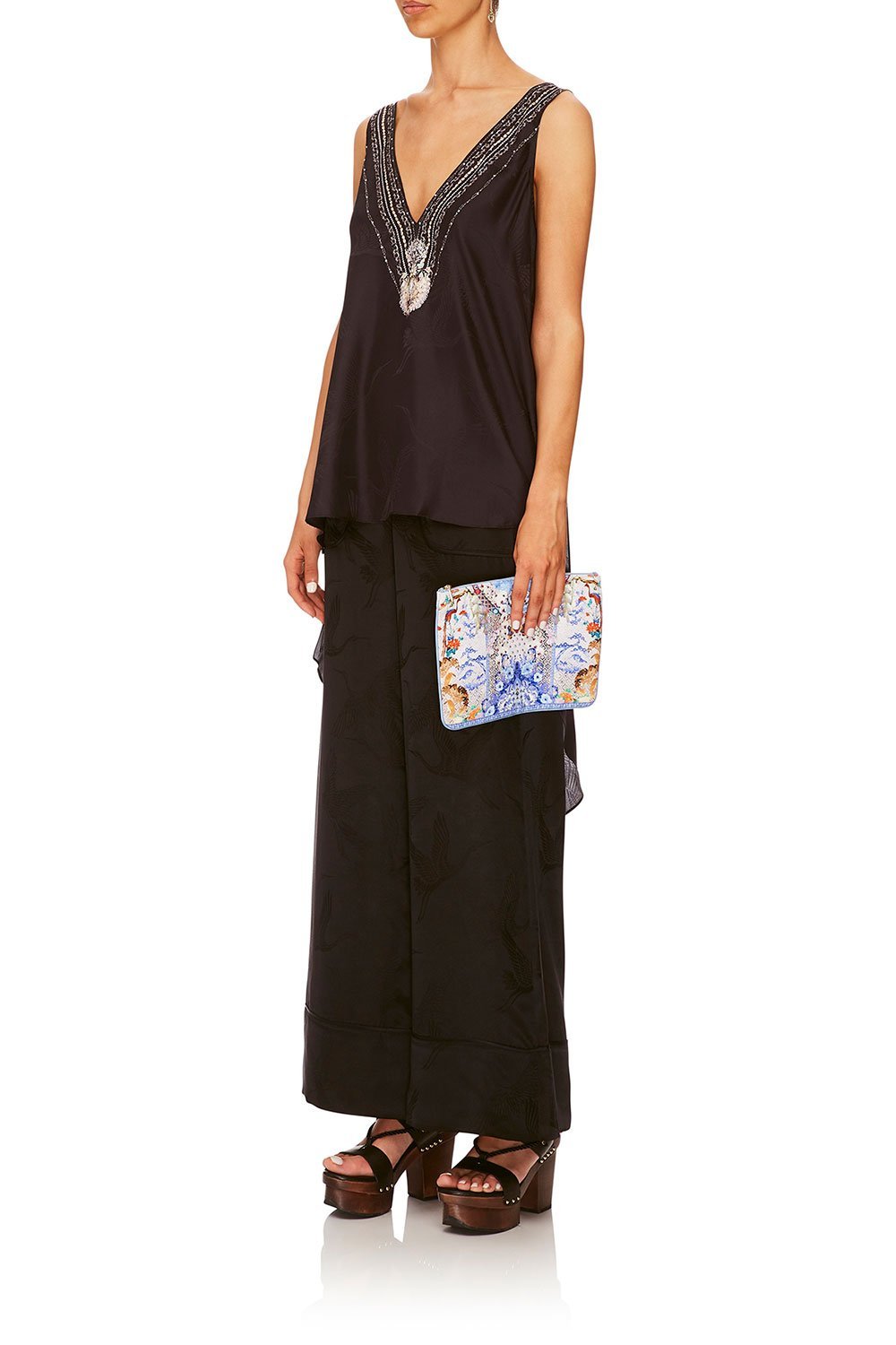 CAMILLA SMALL CANVAS CLUTCH GEISHA GATEWAYS