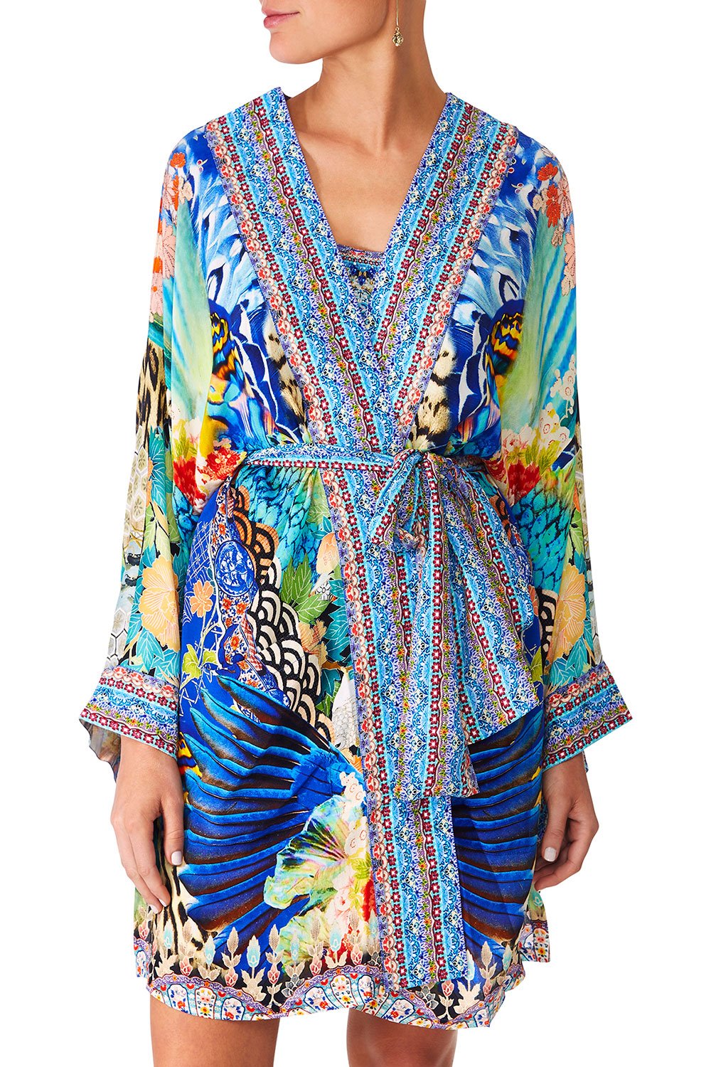 CAMILLA SPACE COWGIRL KIMONO WTIE BELT