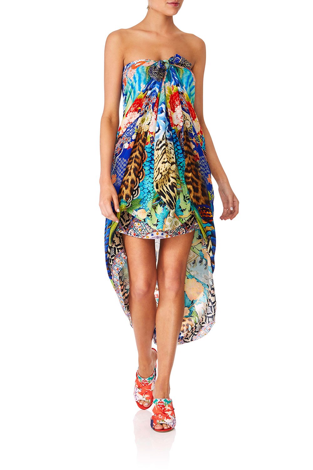 CAMILLA SPACE COWGIRL ROUND NECK KAFTAN