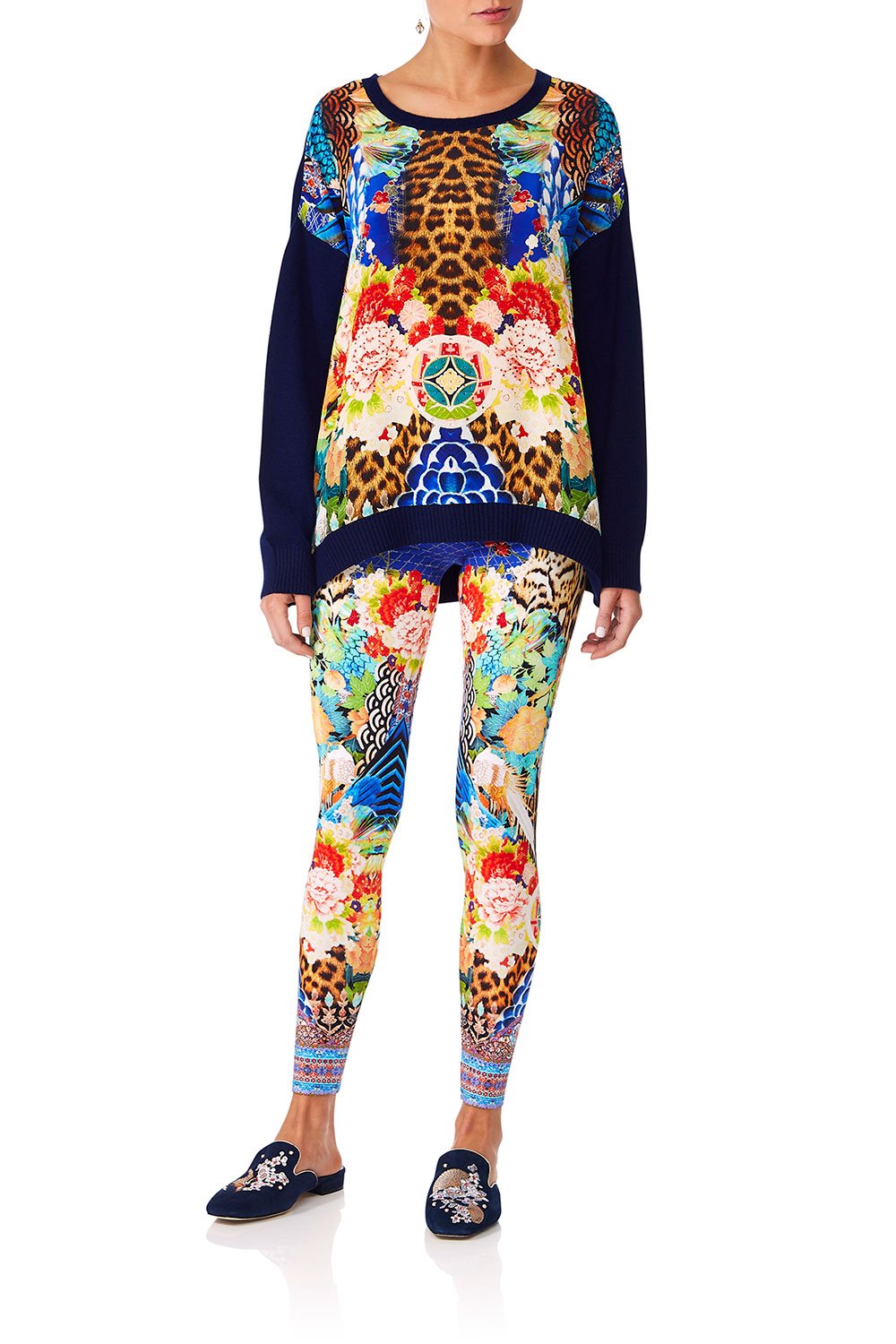 CAMILLA SPACE COWGIRL LOOSE FIT JUMPER W KNIT BACK