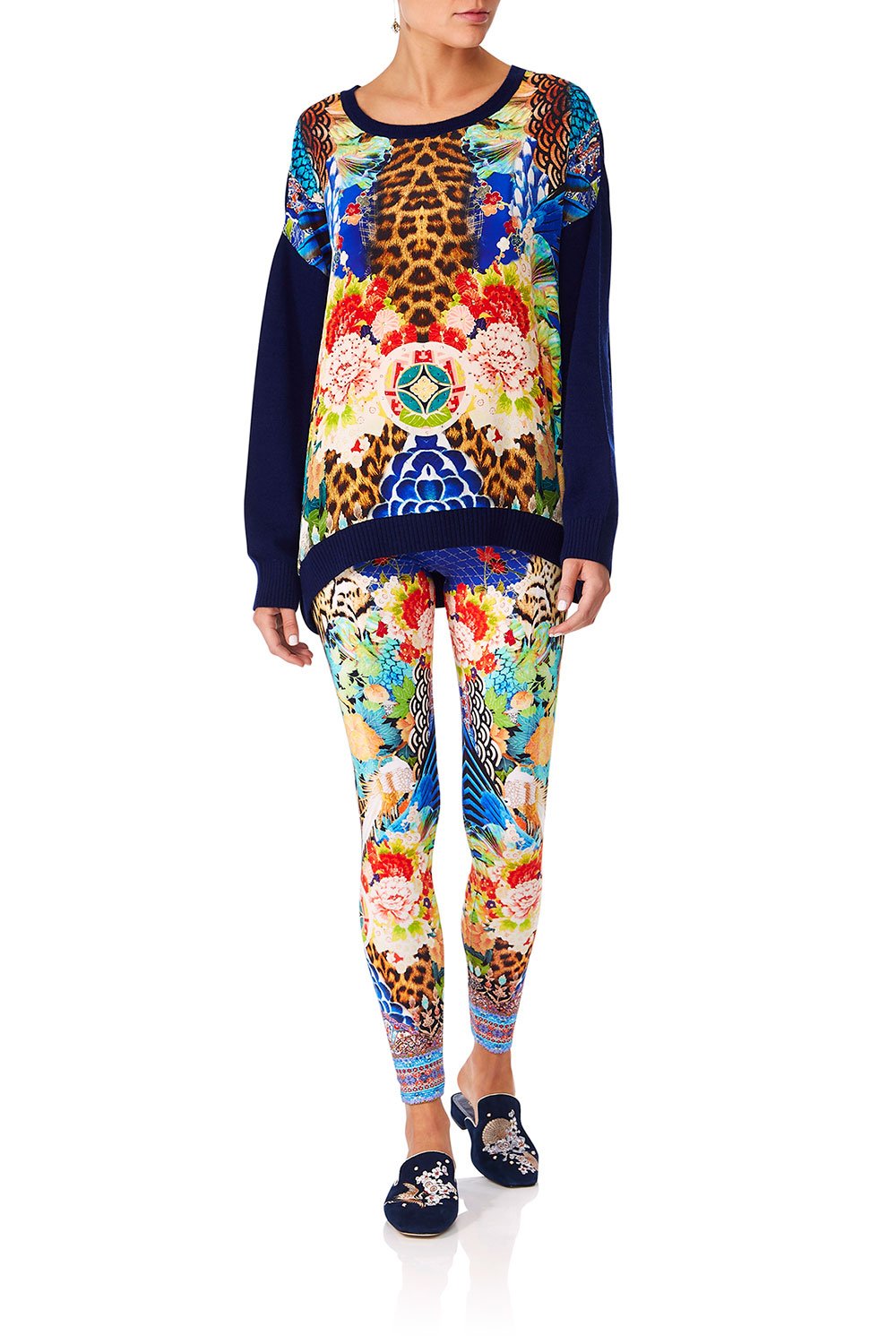 CAMILLA SPACE COWGIRL LOOSE FIT JUMPER W KNIT BACK