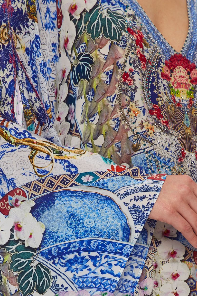 CAMILLA SPLIT FRONT AND SLEEVE KAFTAN GEISHA GATEWAYS