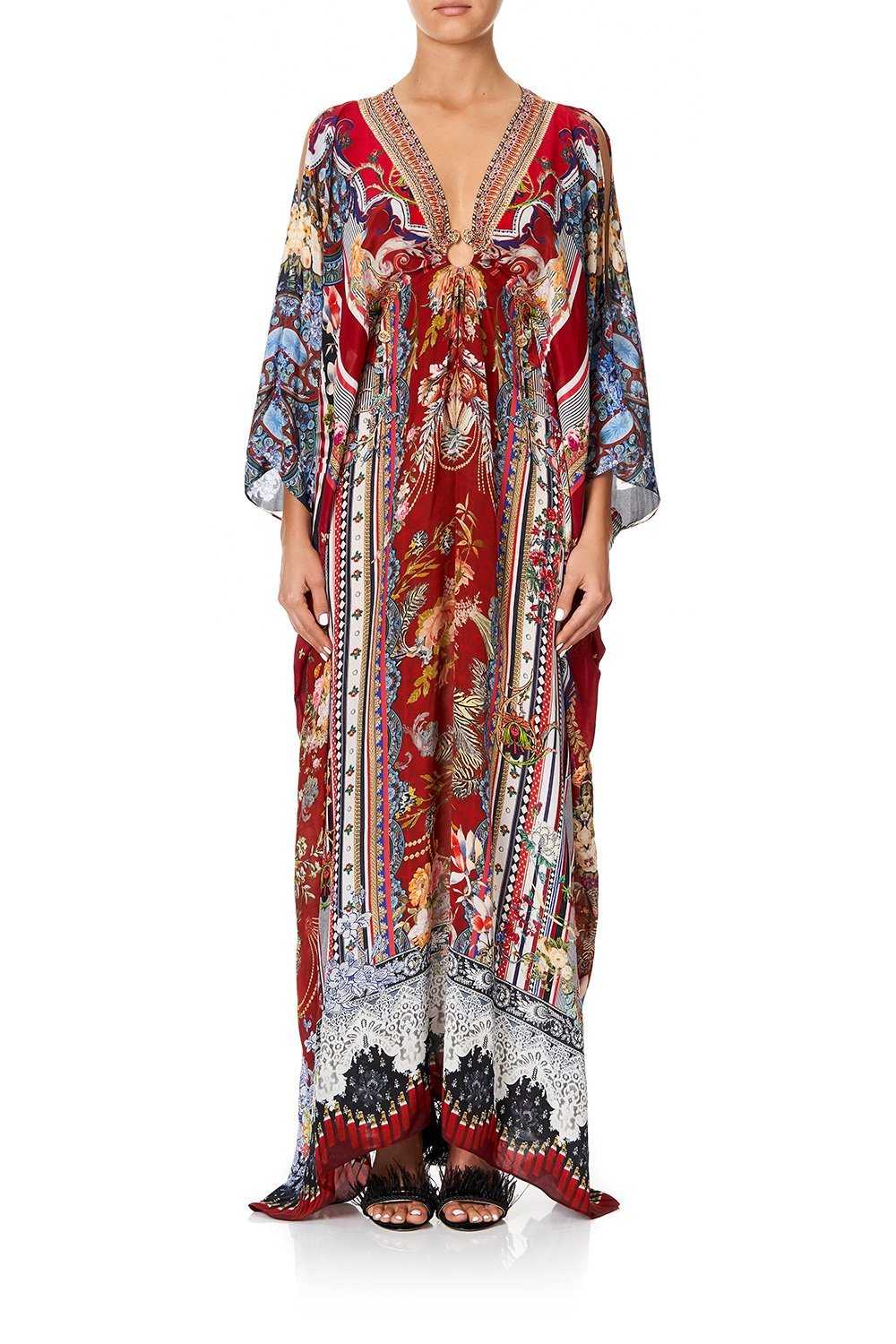 CAMILLA SPLIT SLEEVE KAFTAN W HARDWARE COSTUME PARTY