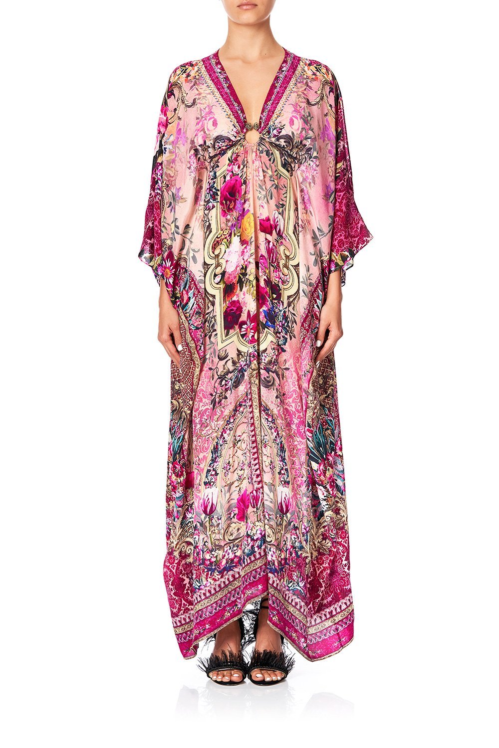 CAMILLA SPLIT SLEEVE KAFTAN W HARDWARE LA BELLE
