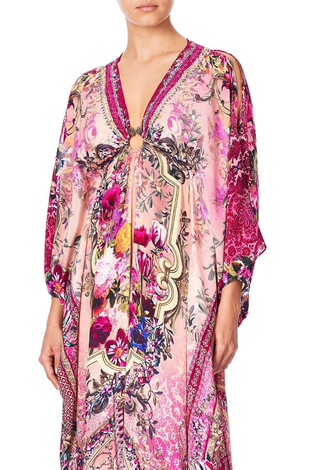 CAMILLA SPLIT SLEEVE KAFTAN W HARDWARE LA BELLE