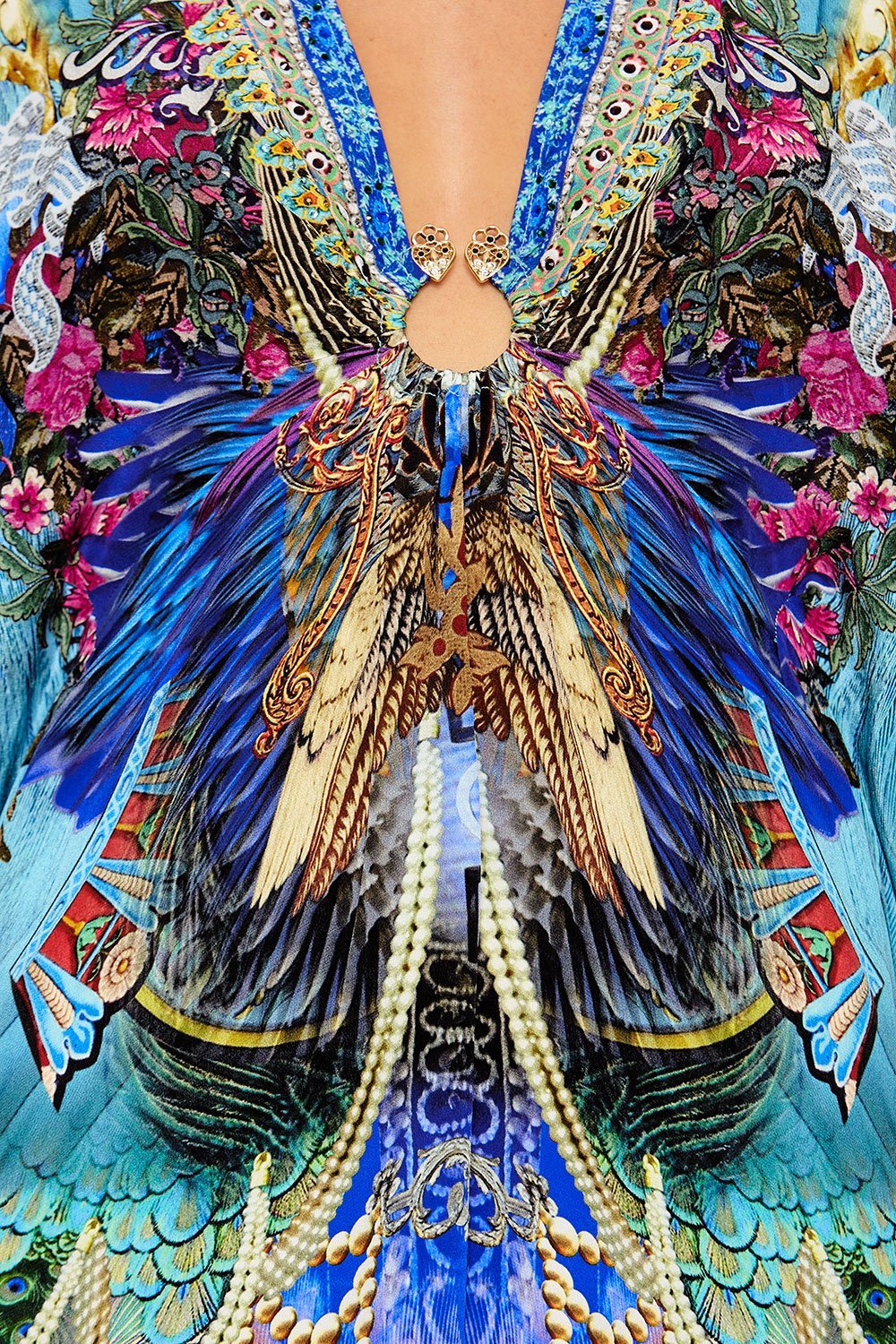 CAMILLA SPLIT SLEEVE KAFTAN WITH HARDWARE FREEDOM FLIGHT