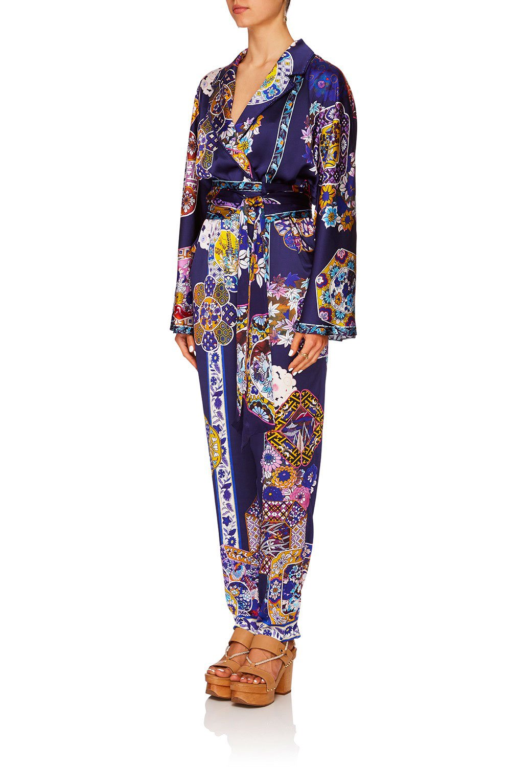 CAMILLA STAR GAZER KIMONO SLEEVE JUMPSUIT WPIPING