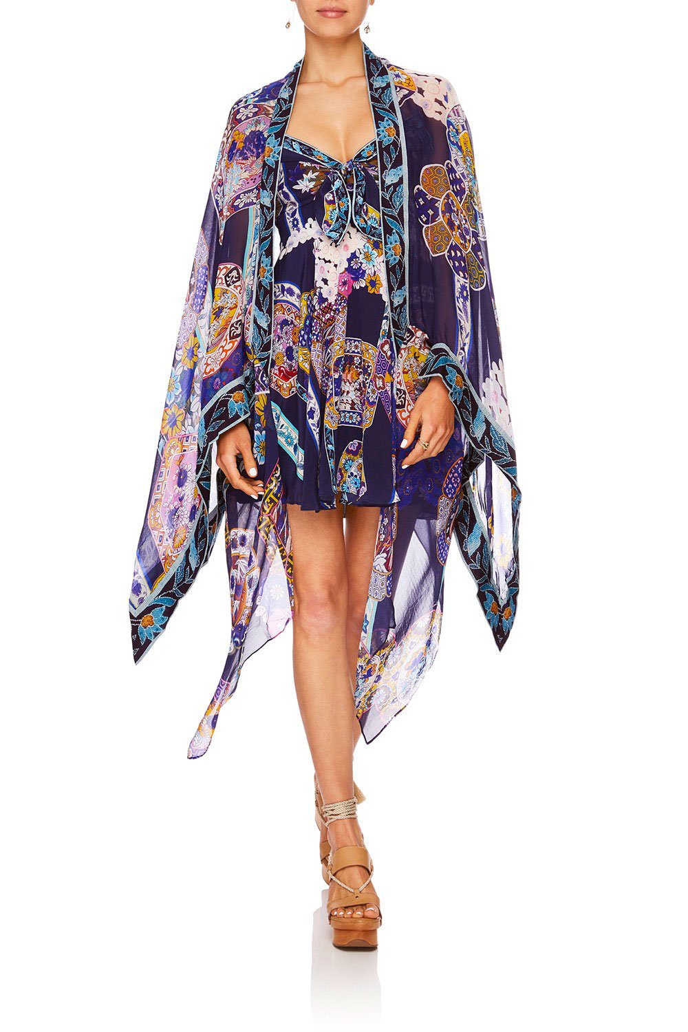 CAMILLA CAMILLA FOUND IN TRANSLATION RECTANGULAR V-NECK KAFTAN