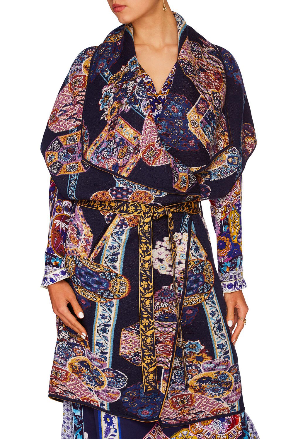 CAMILLA STAR GAZER SHORT SLEEVE WRAP KNIT W TIE