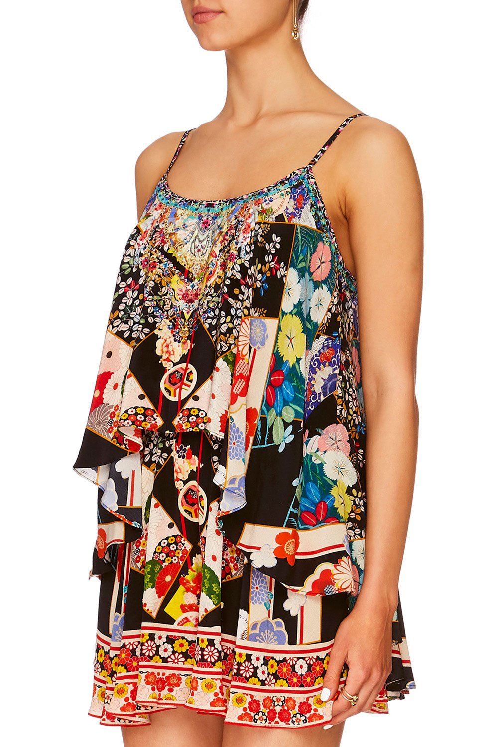 CAMILLA STAR GIRL FLARED PLAYSUIT WOVER LAYER