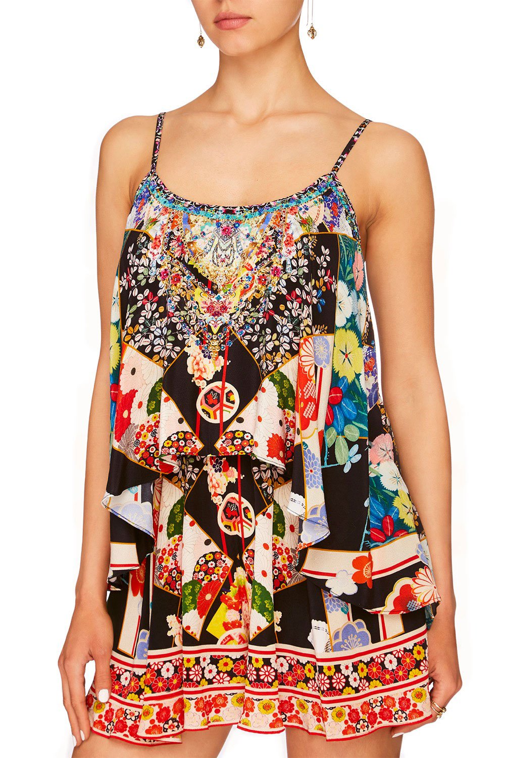 CAMILLA STAR GIRL FLARED PLAYSUIT WOVER LAYER