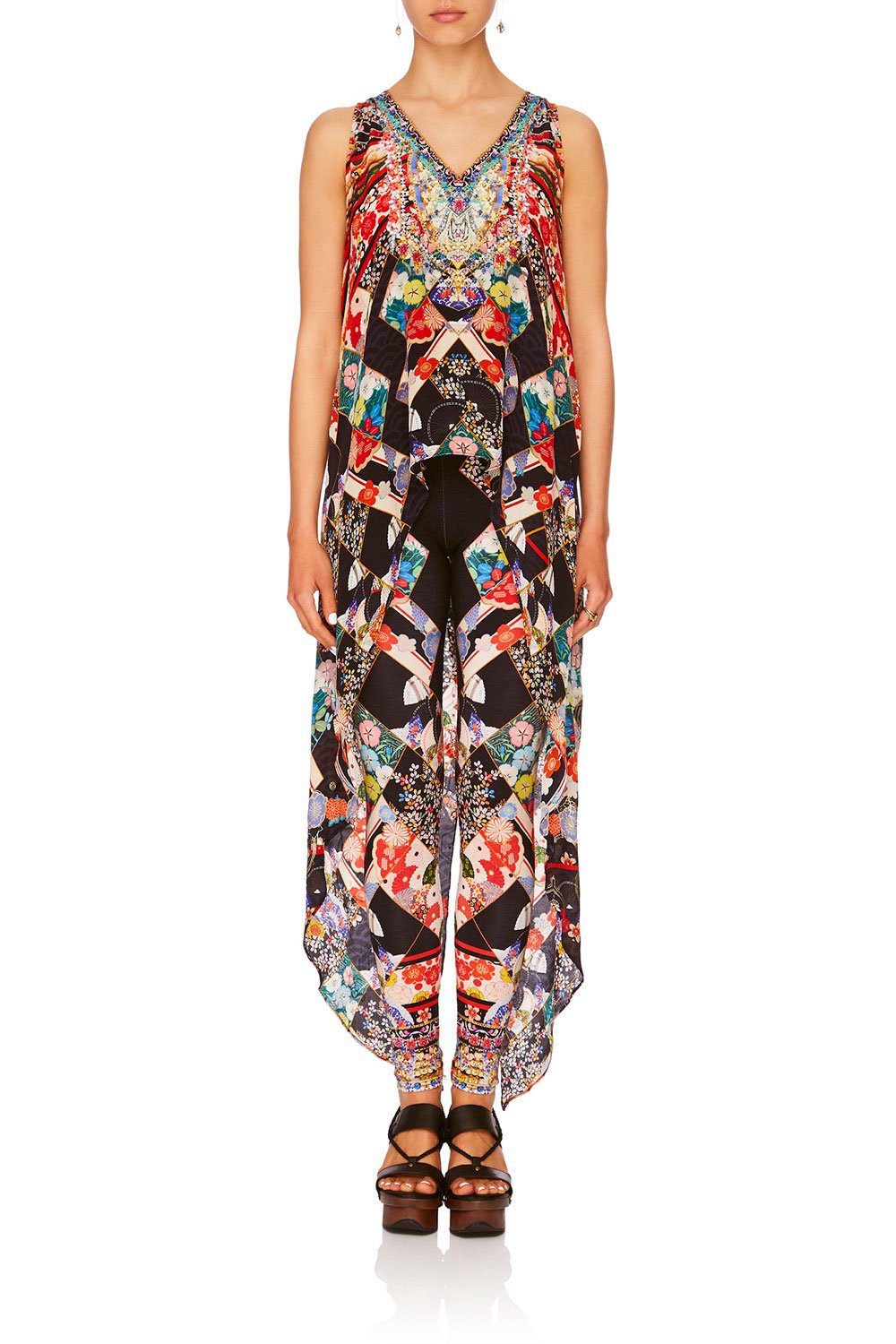 CAMILLA STAR GIRL HIGH LOW CROSS BACK TOP