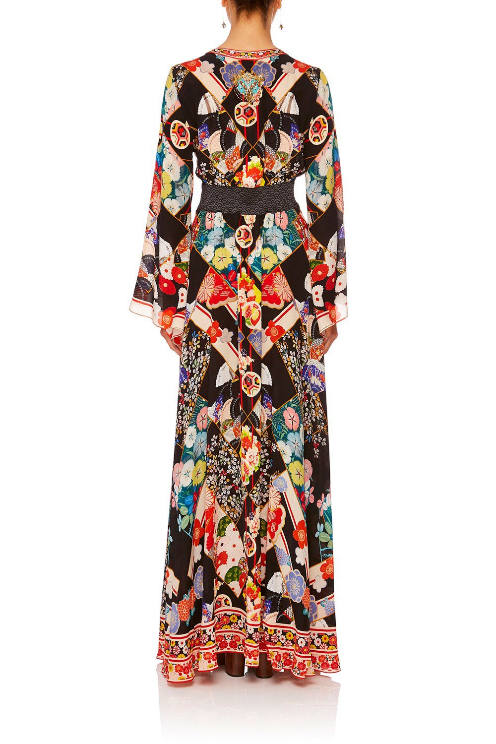 CAMILLA STAR GIRL KIMONO SLEEVE DRESS W SHIRRING DETAIL