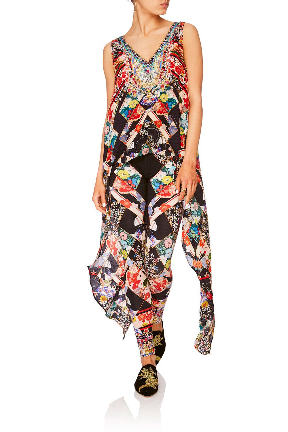 CAMILLA STAR GIRL HIGH LOW CROSS BACK TOP