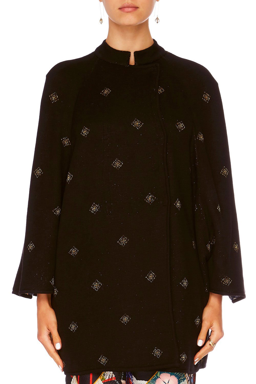 CAMILLA STAR GIRL REVERSIBLE KNIT COCOON COAT