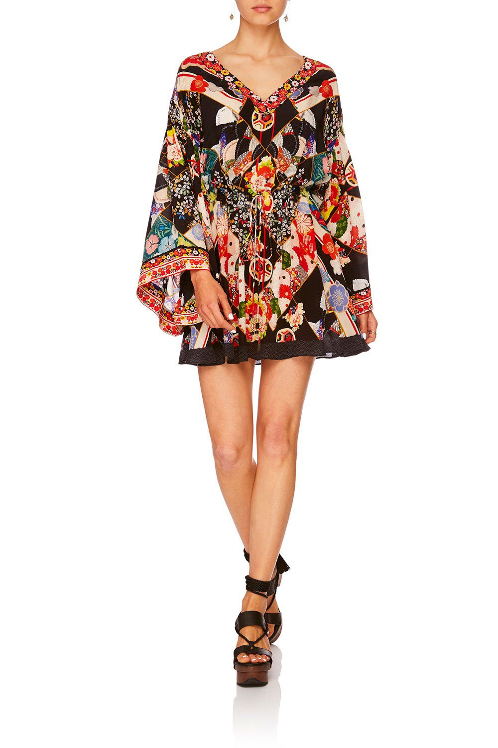 CAMILLA STAR GIRL V-NECK WIDE SLEEVE DRESS