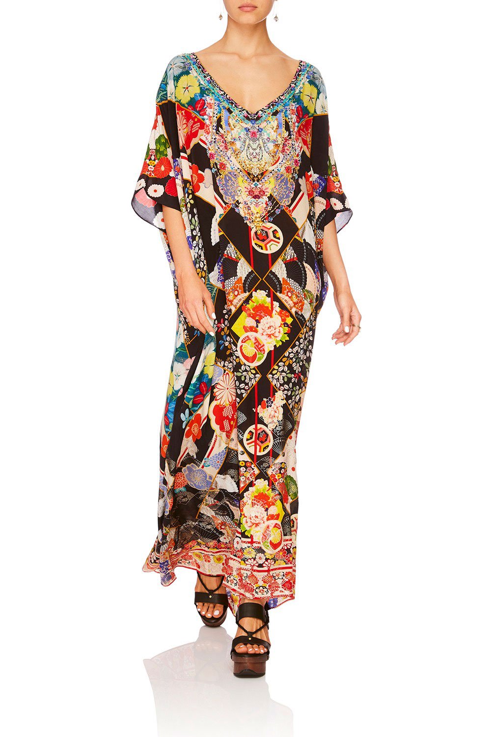 CAMILLA STAR GIRL V NECK KAFTAN