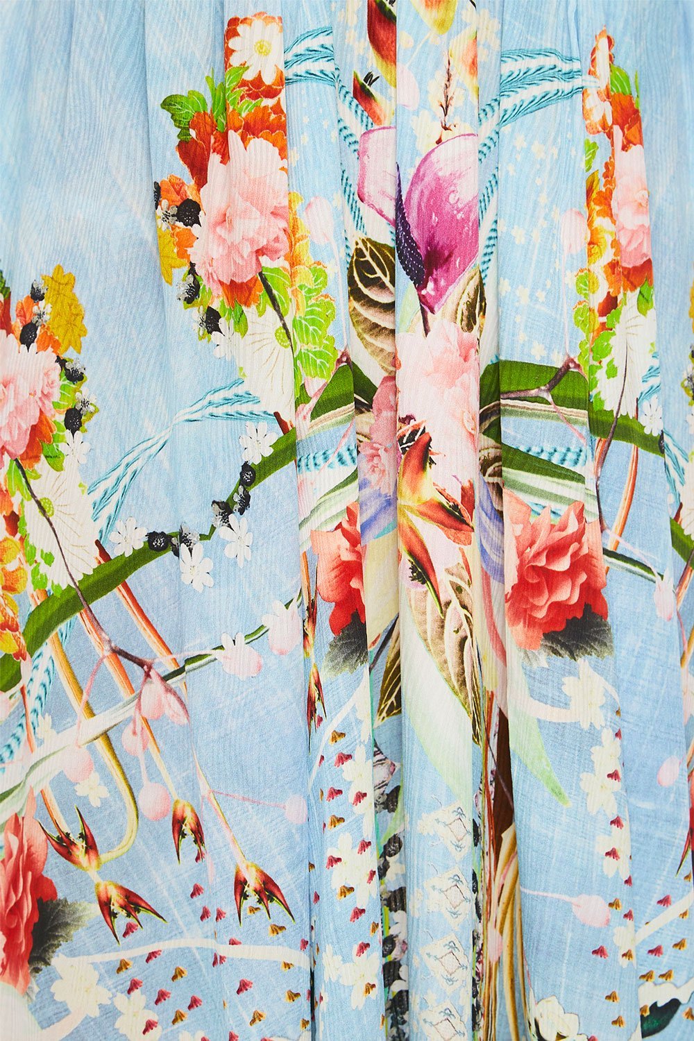 CAMILLA THE STILL ABYSS STRAP DRESS W/ GATHERED WAIST