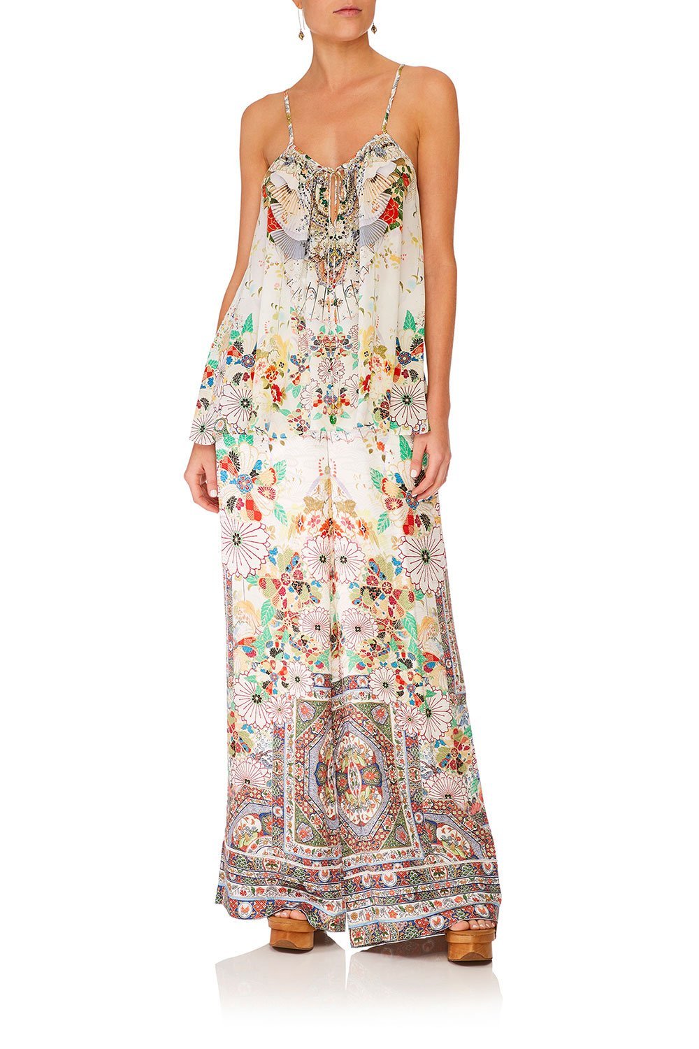 CAMILLA TIME AFTER TIME STRAP TOP W TIE FRONT DETAIL