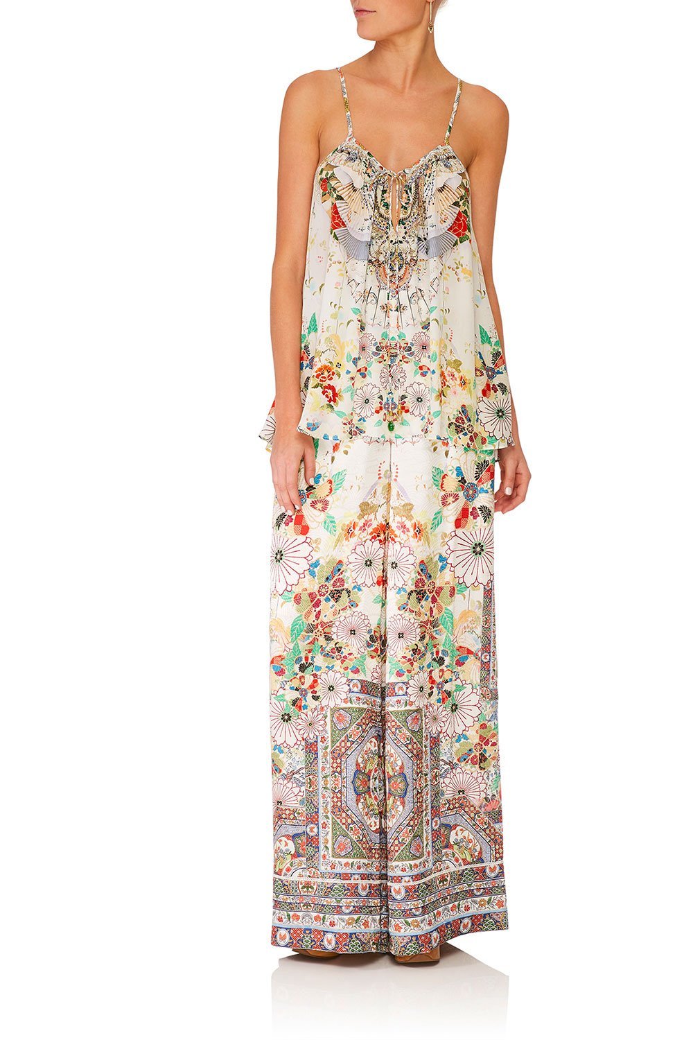 CAMILLA TIME AFTER TIME STRAP TOP W TIE FRONT DETAIL