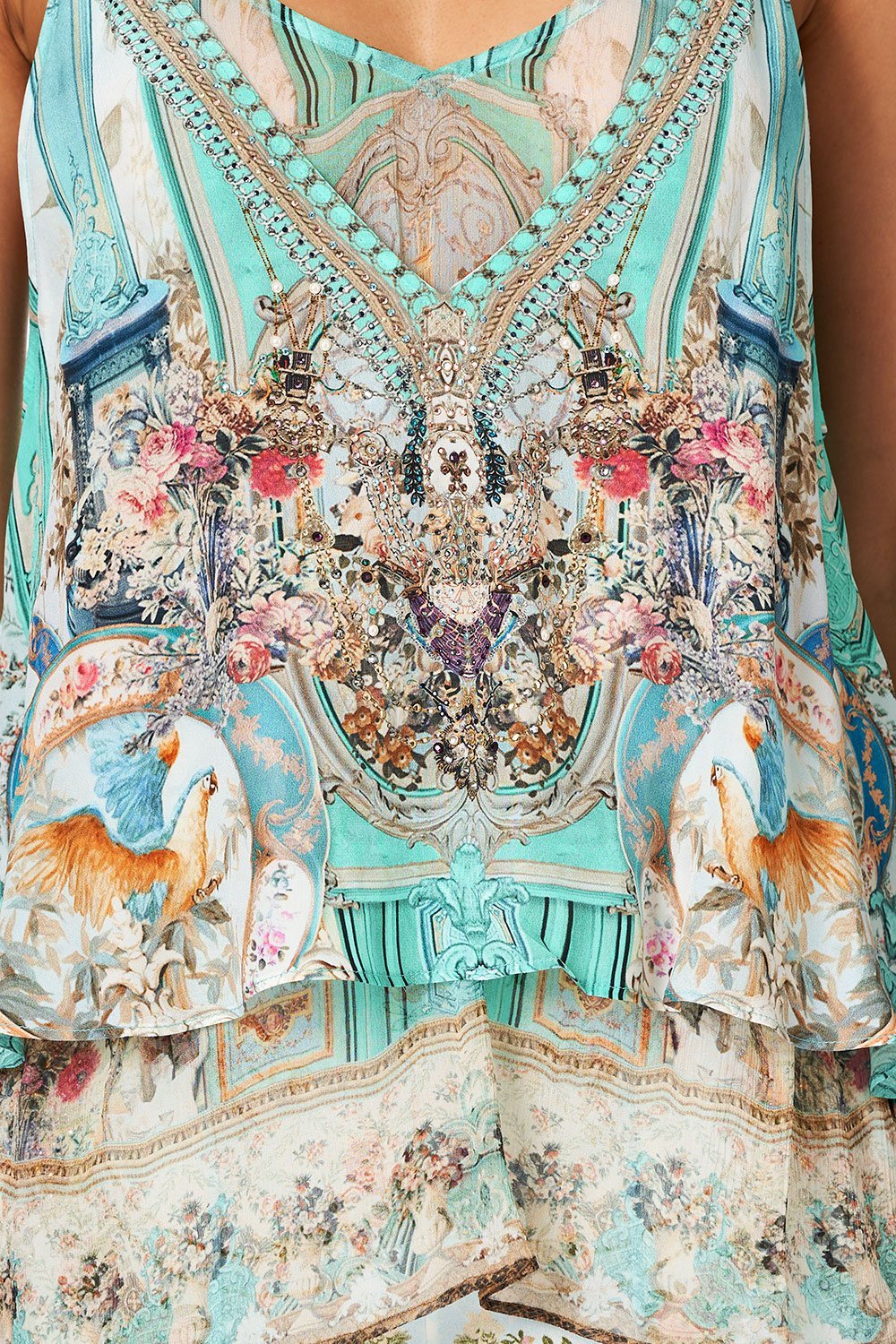 STRAP TOP WITH SHEER UNDERLAY I DREAM OF MARIE