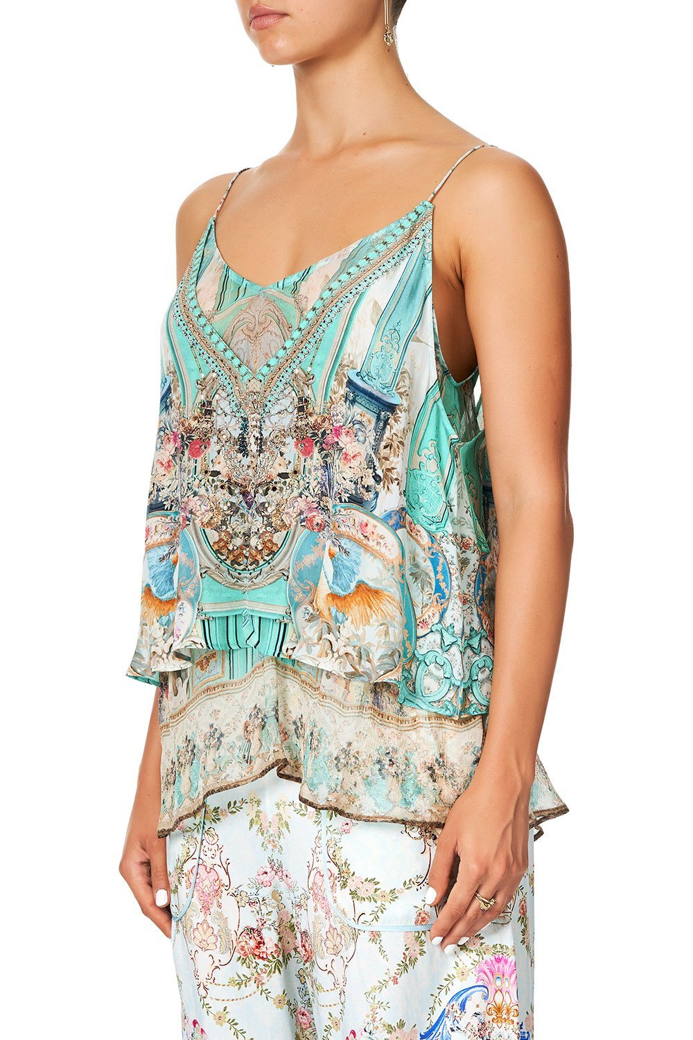 STRAP TOP WITH SHEER UNDERLAY I DREAM OF MARIE