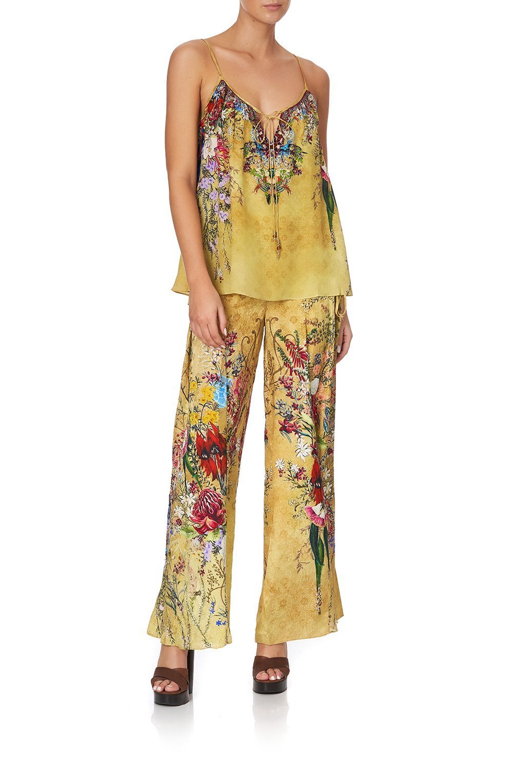 STRAP TOP WITH TIE FRONT DETAIL AMONG THE GUMTREES