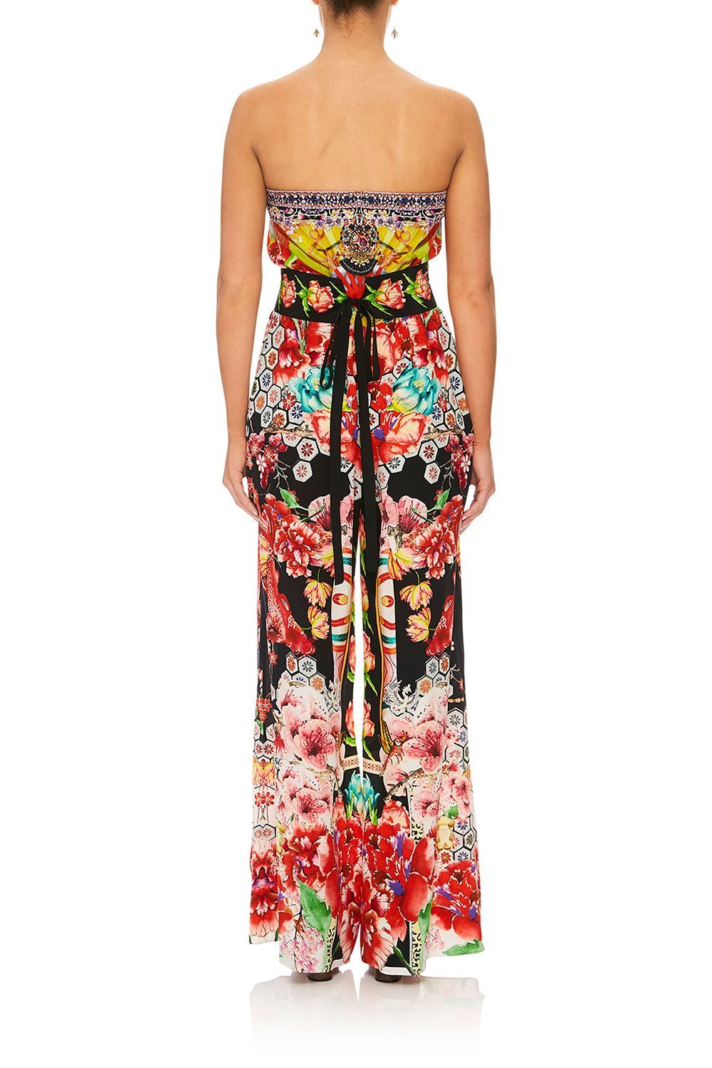 CAMILLA PAINTED LAND STRAPLESS JUMPSUIT W/ JKT BELT
