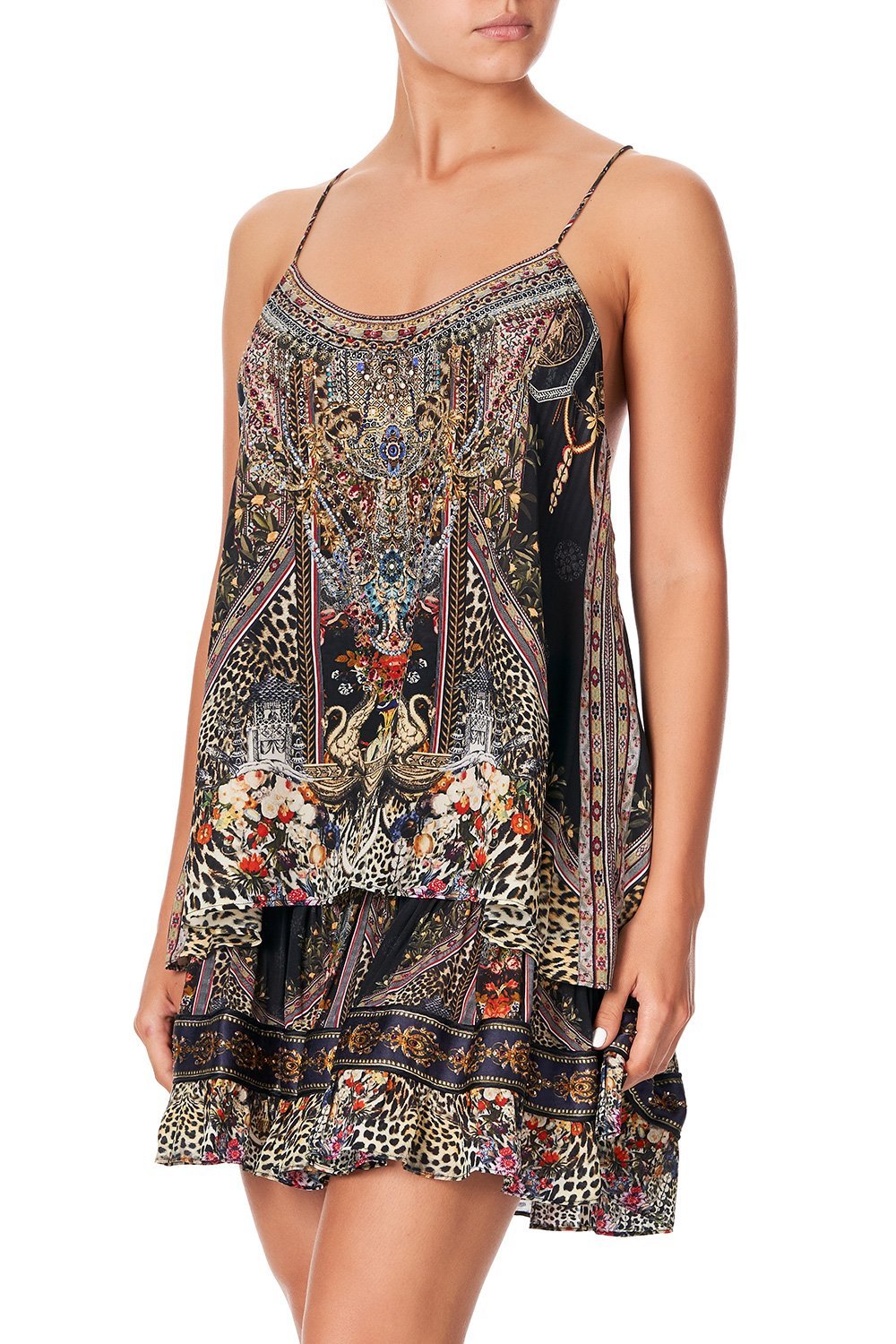 CAMILLA T BACK SHOESTRING TOP MARAIS AT MIDNIGHT