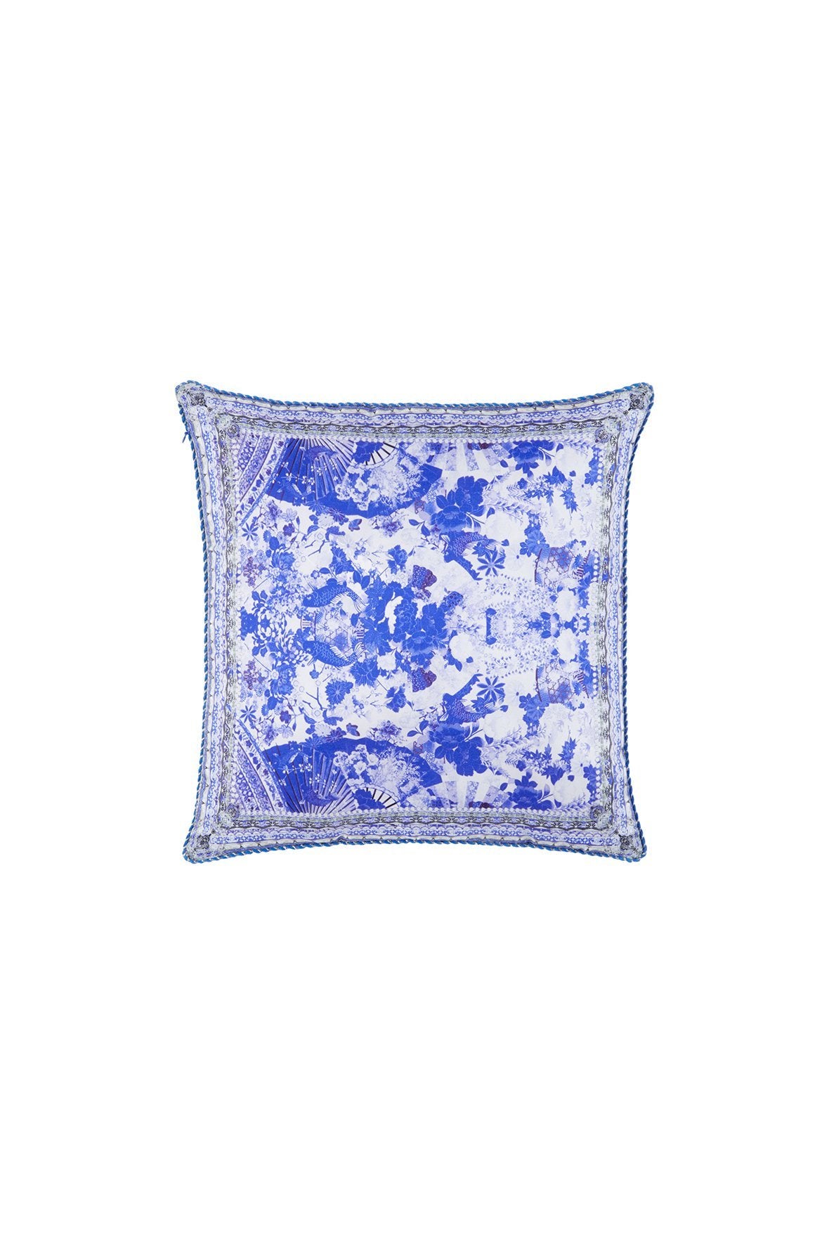 CAMILLA THE FAN SEA SMALL SQUARE CUSHION