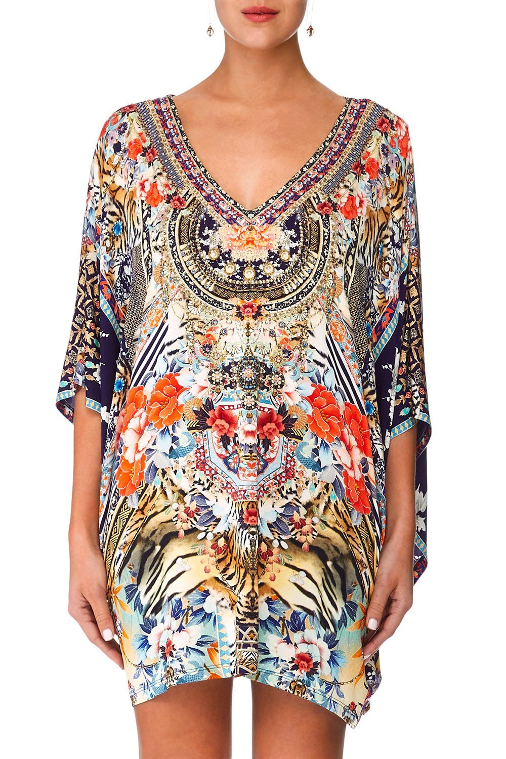 CAMILLA THE LONELY WILD BAT SLEEVE DRESS