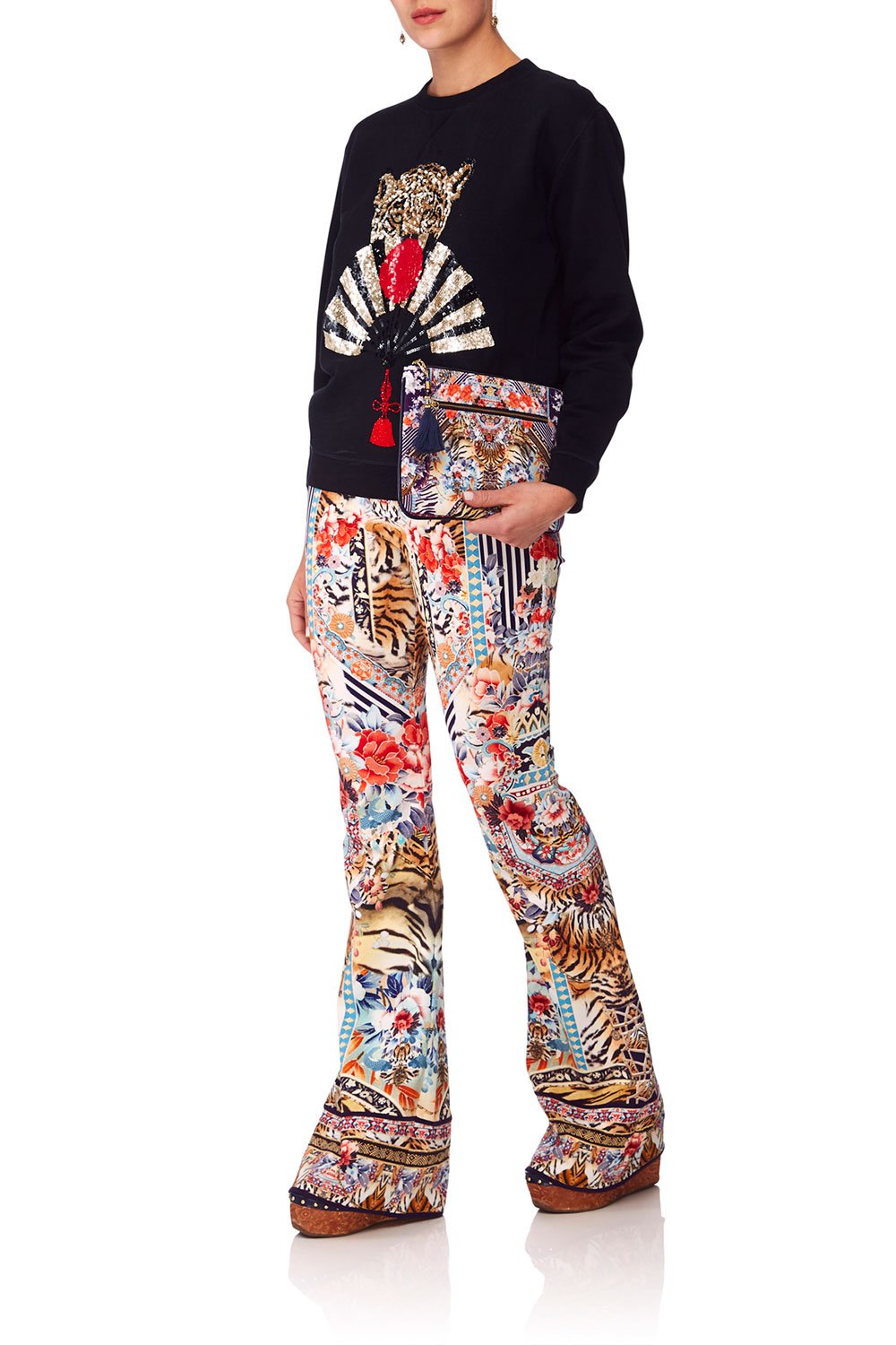 CAMILLA THE LONELY WILD FLARED PONTE TROUSER