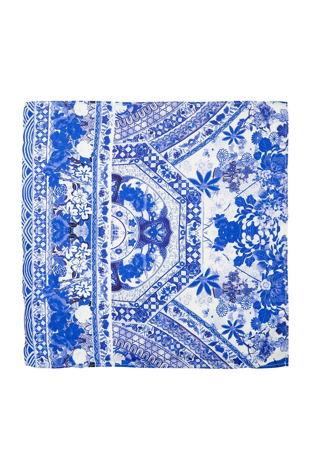 CAMILLA THE FAN SEA MENS POCKET SQUARE