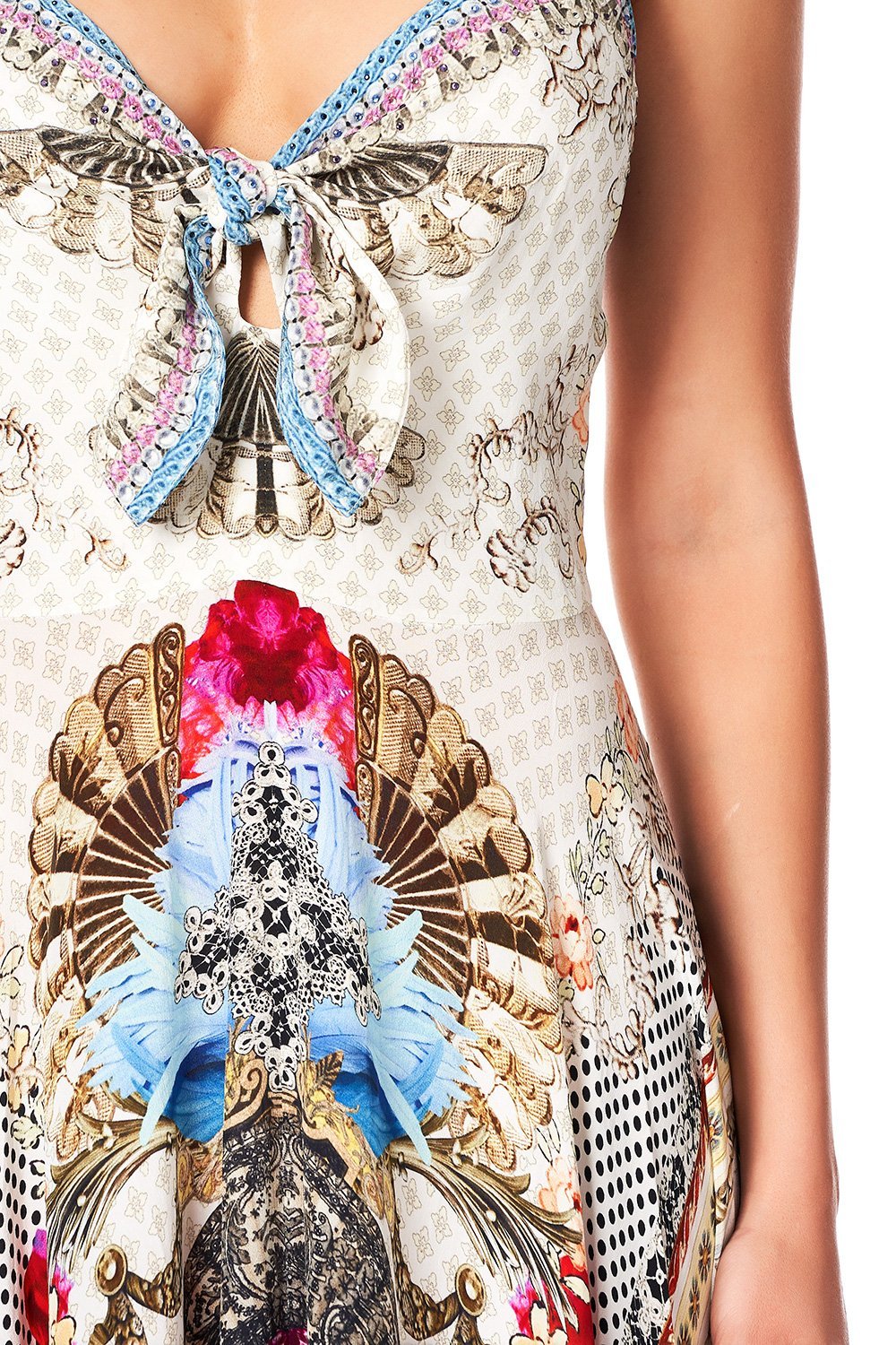 LONG DRESS WITH TIE FRONT MONTMARTRE HEART