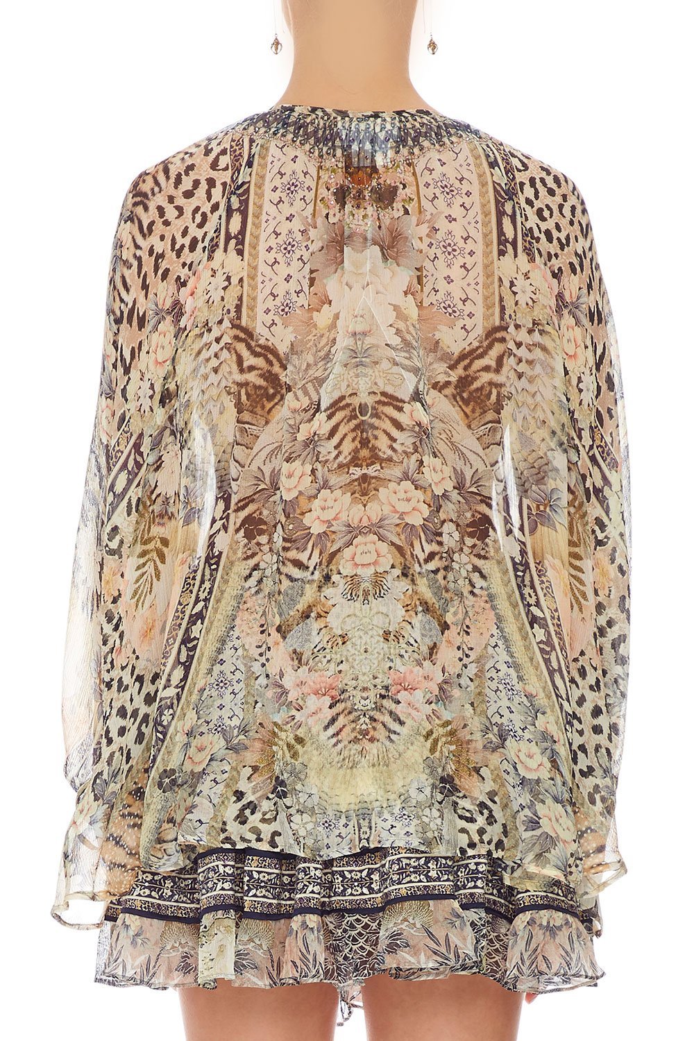 CAMILLA TIE FRONT HIGH LOW HEM BLOUSE MOTO MAIKO