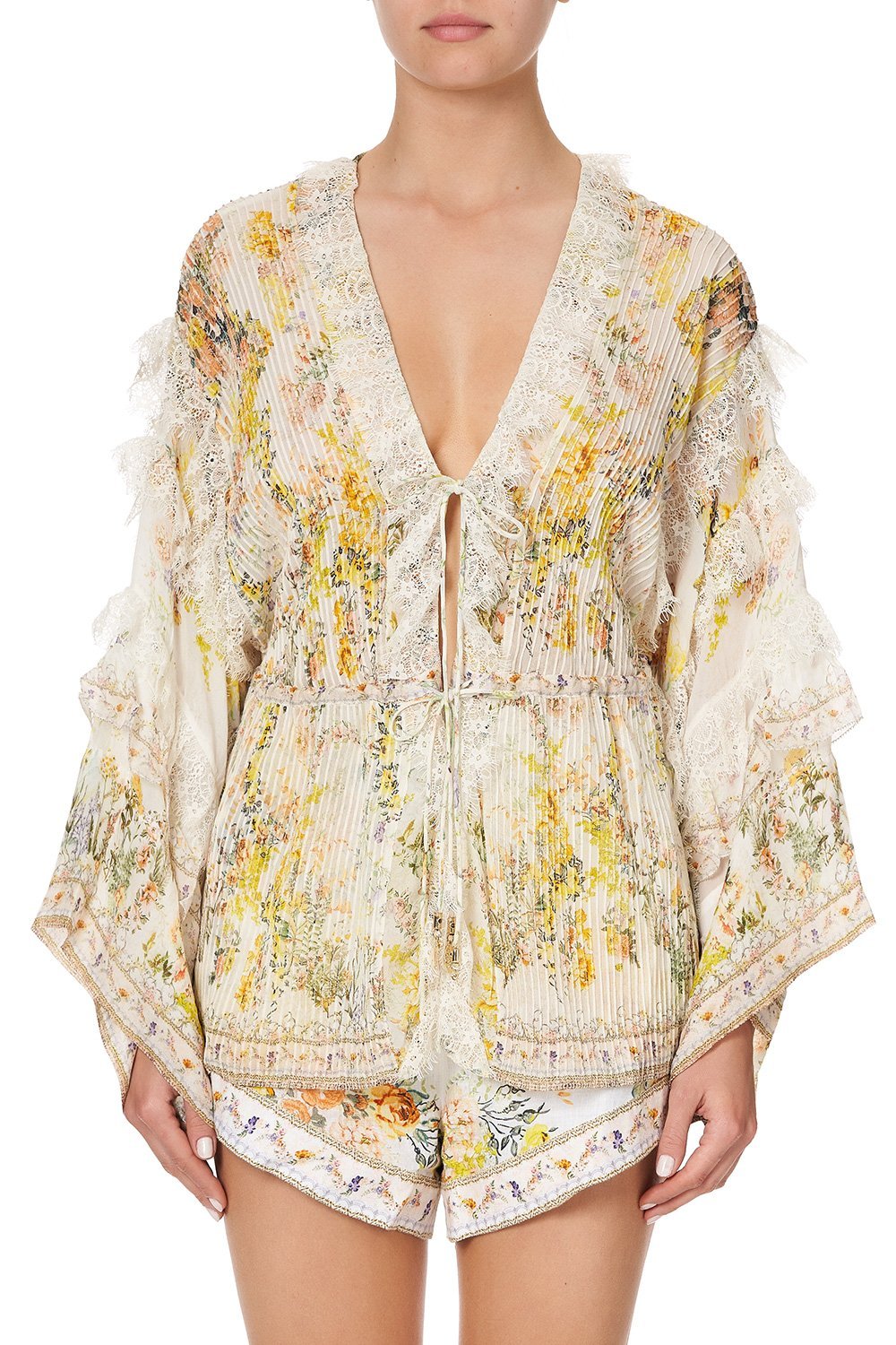 TIE FRONT LACE INSERT LAYER IN THE HILLS OF TUSCANY