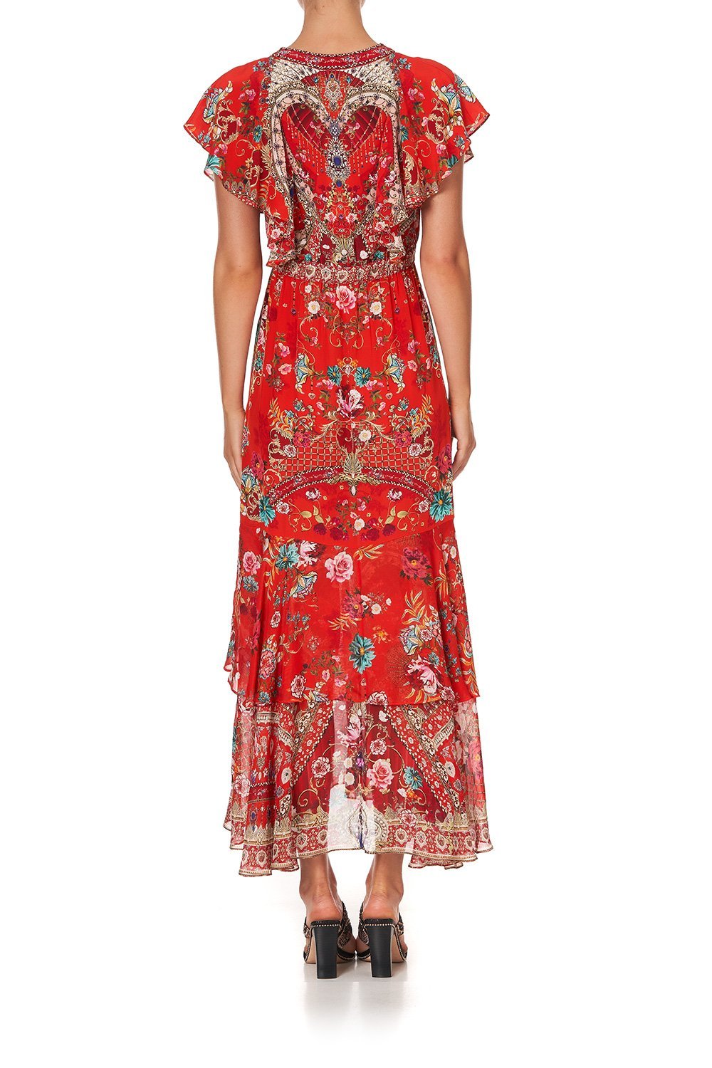 TIE FRONT MAXI WITH CENTRE FRONT SPLIT CAMEOS CAN CAN