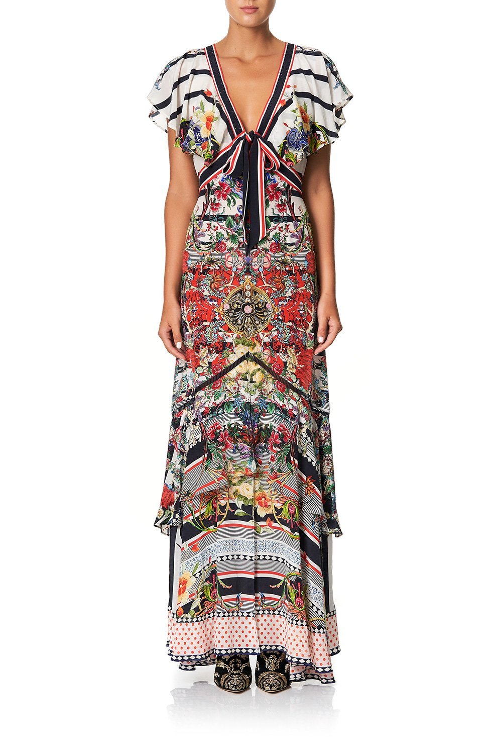 TIE FRONT MAXI WITH SPLIT JOIE DE VIVRE