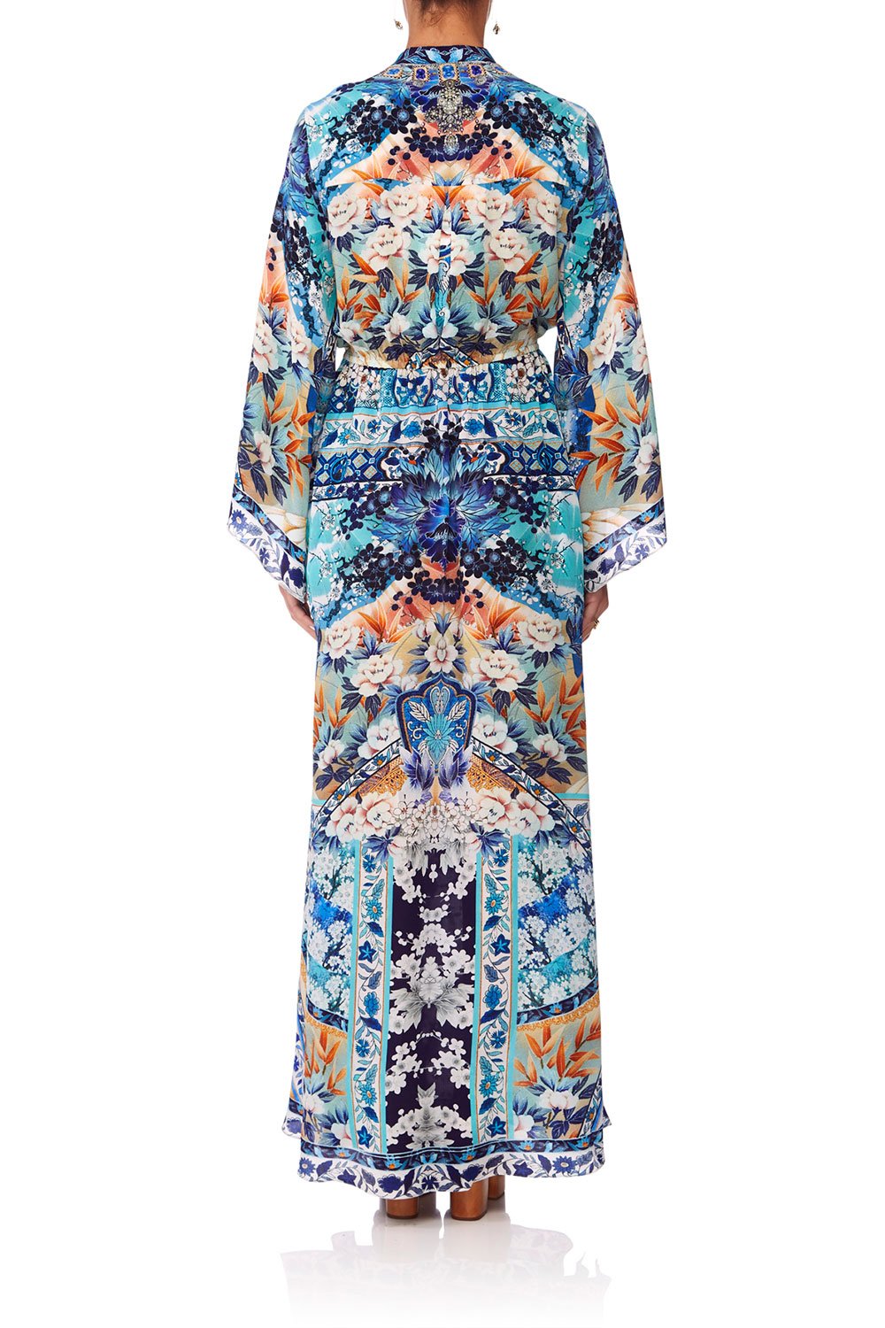 CAMILLA TOKYO TRIBE DRAWSTRING BUTTON UP DRESS