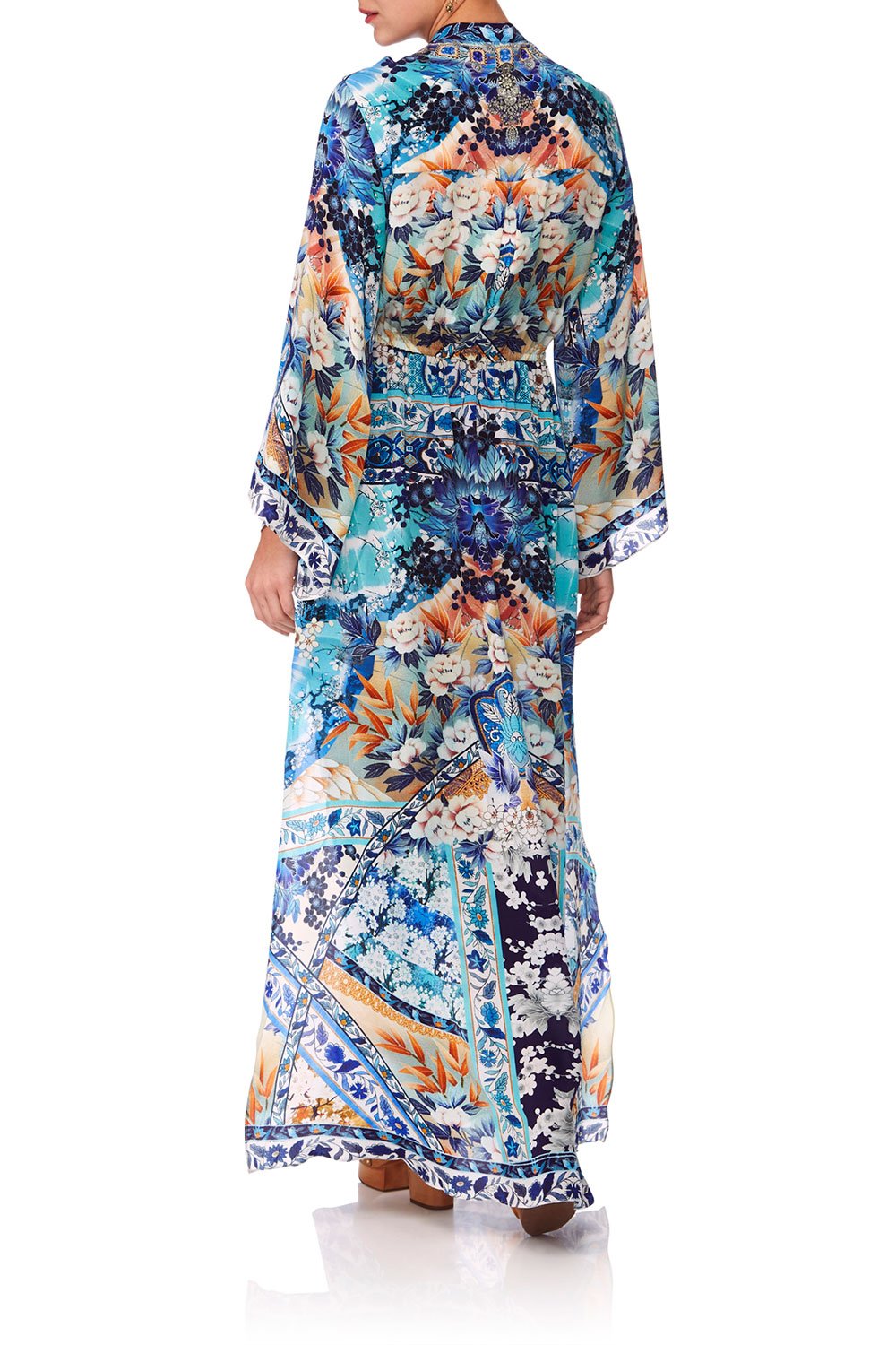 CAMILLA TOKYO TRIBE DRAWSTRING BUTTON UP DRESS