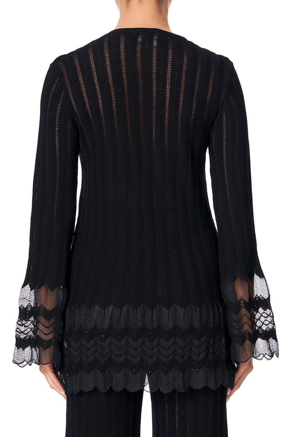 KNITTED LACE TOP MARAIS AT MIDNIGHT