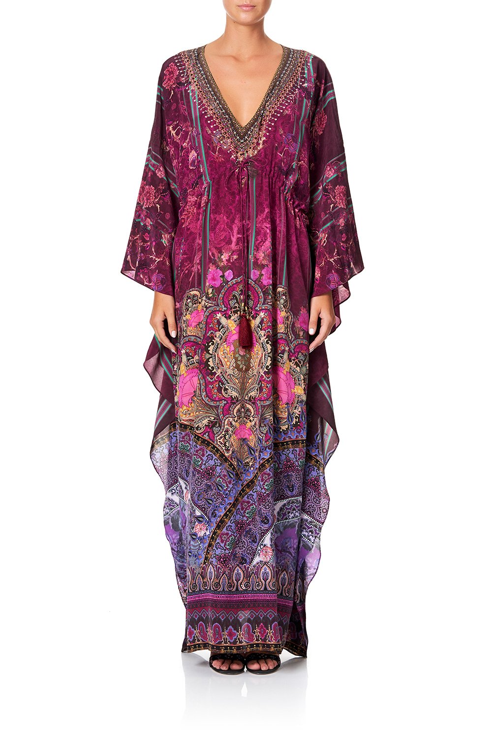 CAMILLA V-NECK KAFTAN WITH TIE WAIST DAUGHTER'S DESTINY