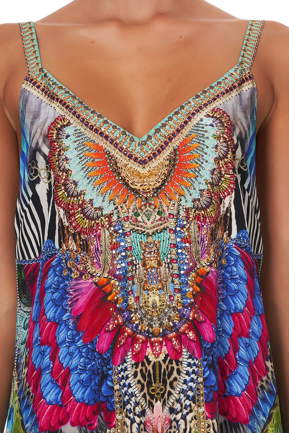 V NECK MIDI SLIP DRESS CAFE NAIROBI